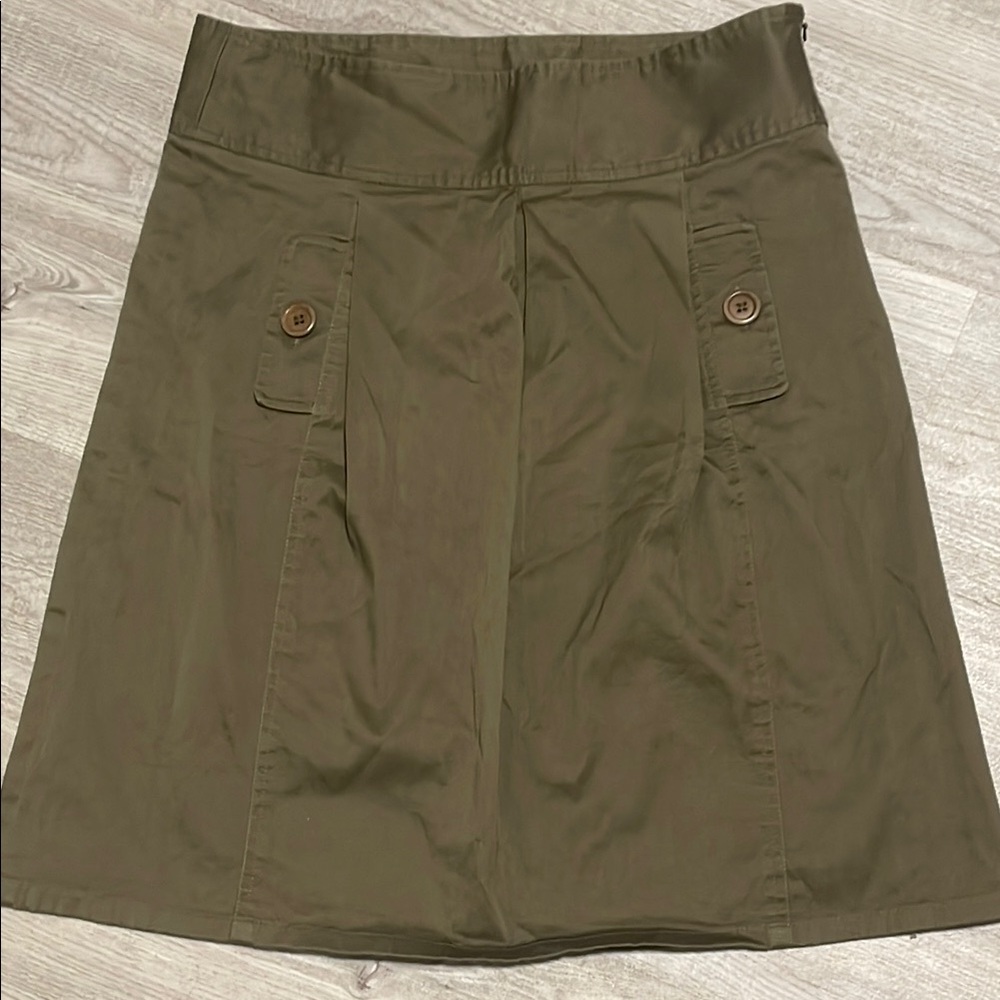Pendleton Green A-Line Cargo Skirt Knee-Length